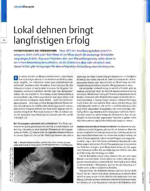Vorschauseite 1: Lokal dehnen bringt langfristigen Erfolg