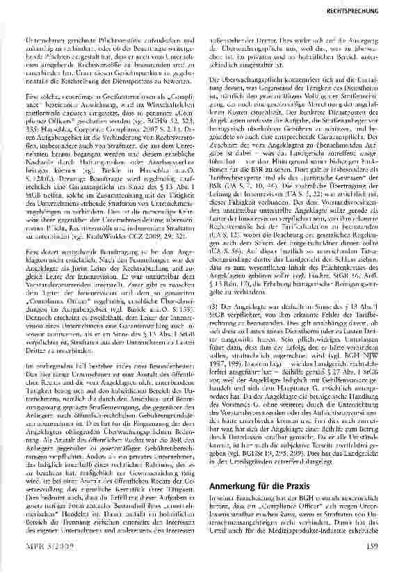 Vorschauseite 4: Strafbarkeitsrisiken eines Compliance Officers