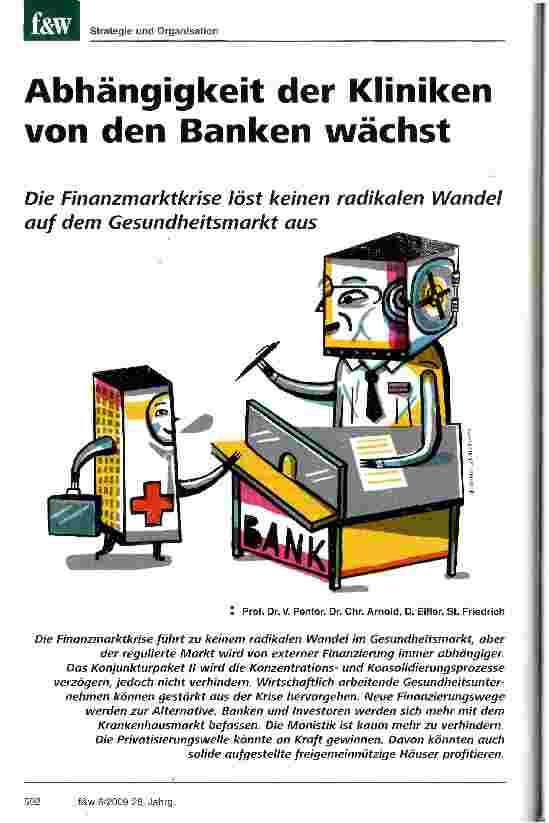 Vorschauseite 1: Abhängigkeit der Kliniken von den Banken wächst