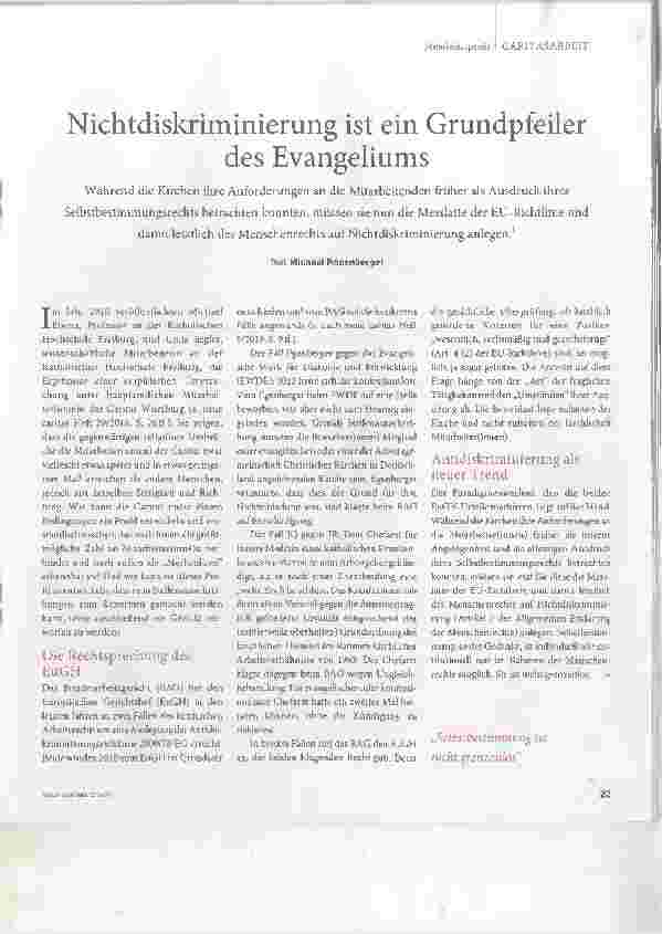 Vorschauseite 1: Nichtdiskriminierung ist ein Grundpfeiler des Evangeliums.