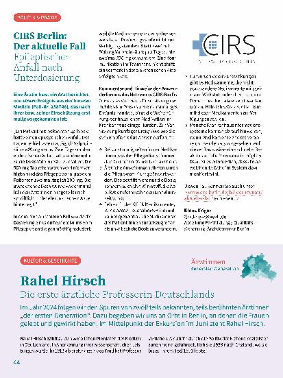 Vorschauseite 1: Rahel Hirsch: Die erste ärztliche Professorin Deutschlands