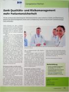 Vorschauseite 1: Dank Qualitätsund Risikomanagement mehr Patientensicherheit