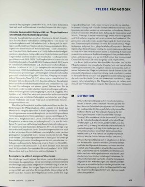 Vorschauseite 2: Ethische Komplexität in der professionellen Pflege
