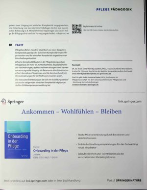 Vorschauseite 4: Ethische Komplexität in der professionellen Pflege