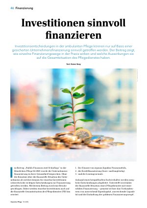 Vorschauseite 1: Investitionen sinnvoll finanzieren