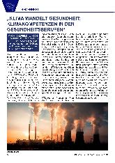 Vorschauseite 1: "Klima wandelt Gesundheit: Klimakompetenzen in den Gesundheitsberufen"