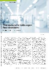 Vorschauseite 1: Therapeutische Leistungen fest verankern! Krankenhausfinanzierungsreform