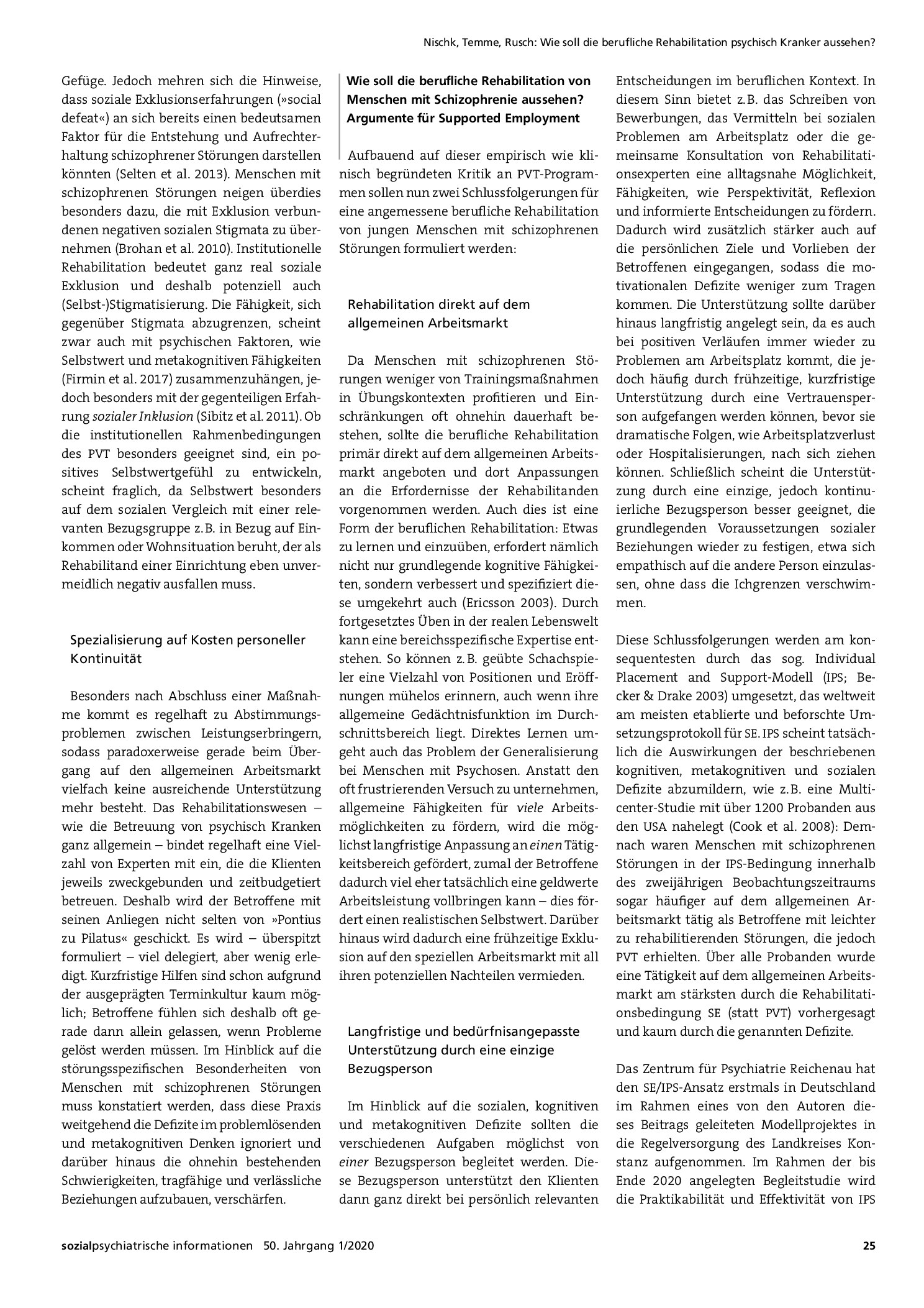 Vorschauseite 3: Wie soll die berufliche Rehabilitation psychisch Kranker aussehen? Argumente für Supported Employment am Beispiel schizophrener Psychosen