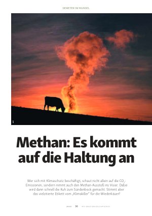 Vorschauseite 1: Methan: Es kommt auf die Haltung an