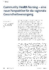 Vorschauseite 1: Community Health Nursing - eine neue Perspektive für die regionale Gesundheitsversorgung