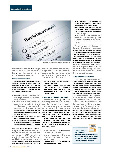Vorschauseite 2: Arbeitsschutz und Arbeitnehmervertretung: Gleiche Ziele verbinden