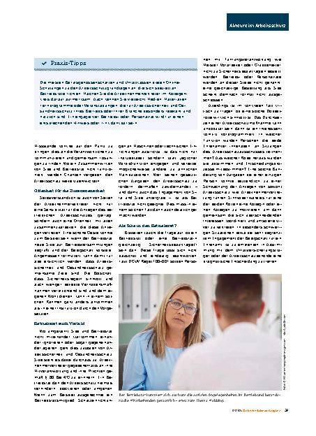 Vorschauseite 3: Arbeitsschutz und Arbeitnehmervertretung: Gleiche Ziele verbinden