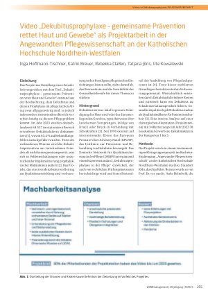 Vorschauseite 1: Video „Dekubitusprophylaxe – gemeinsame Prävention rettet Haut und Gewebe“ als Projektarbeit in der Angewandten Pflegewissenschaft an der Katholischen Hochschule Nordrhein-Westfal…