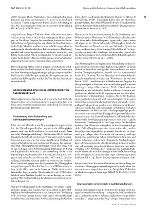 Vorschauseite 2: Zieloffenheit im Schweizer Sucht-Maßregelvollzug