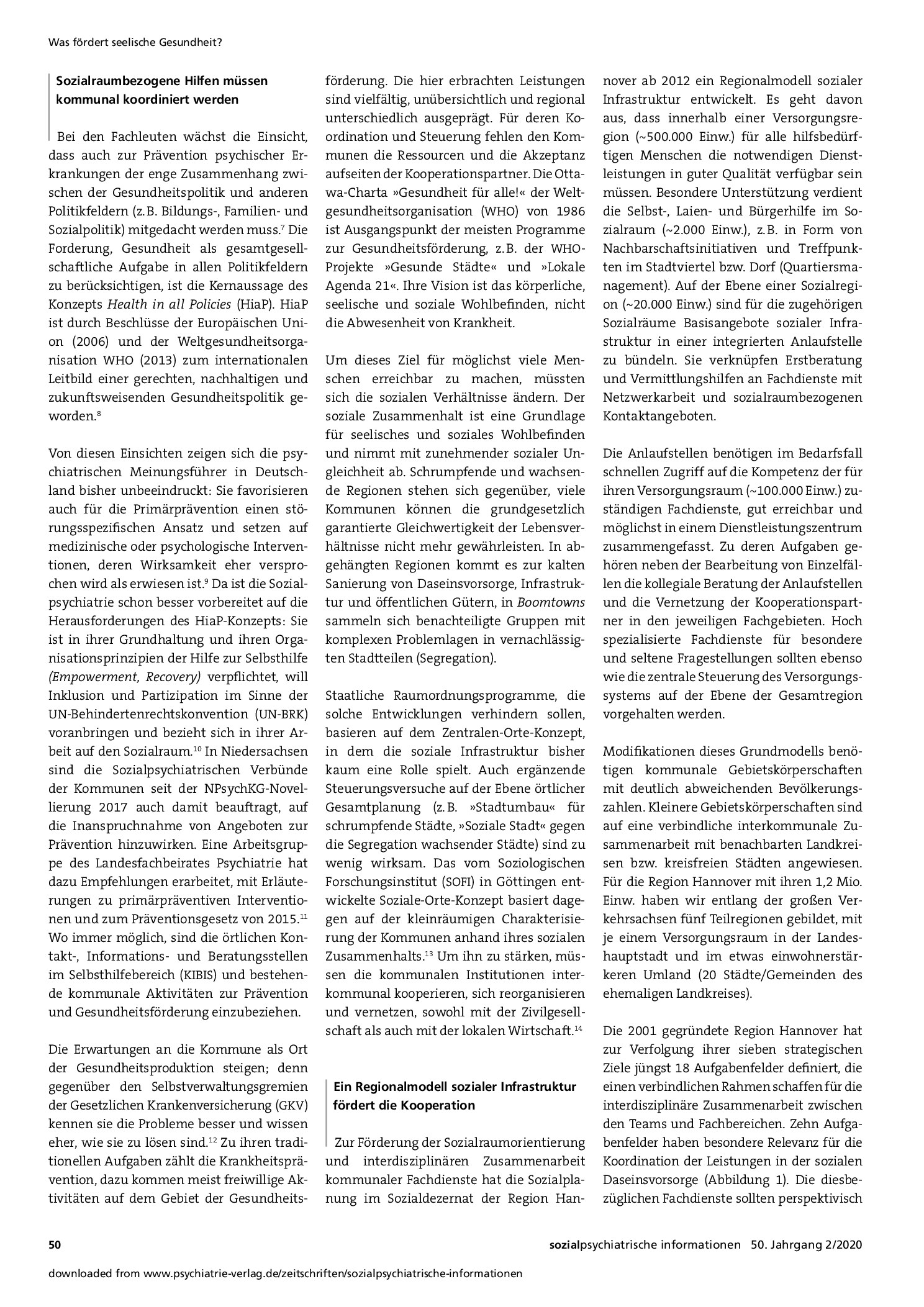 Vorschauseite 2: Wie lässt sich Gesundheitsförderung und Prävention psychischer Erkrankungen zu einem Bestandteil kommunaler Daseinsvorsorge machen?