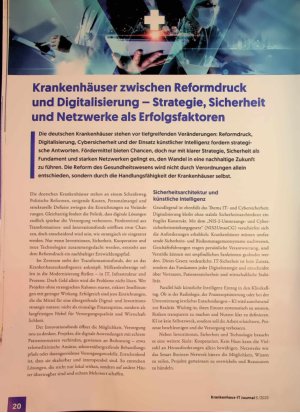 Vorschauseite 1: Krankenhäuser zwischen Reformdruck und Digitalisierung - Strategie, Sicherheit und Netzwerke als Erfolgsfaktoren