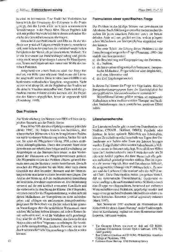 Vorschauseite 3: Evidence-based nursing Eine Methode für die Pflege?