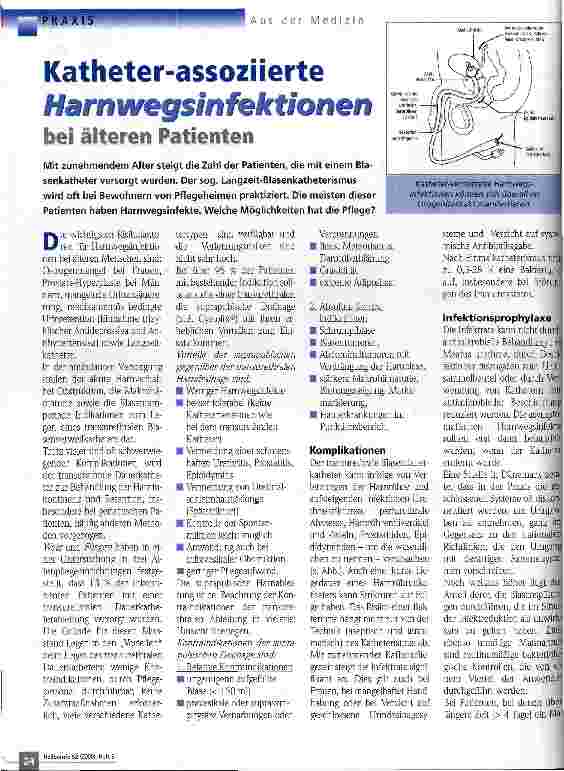 Vorschauseite 1: Katheter-assoziierte Harnwegsinfektionen bei älteren Patienten