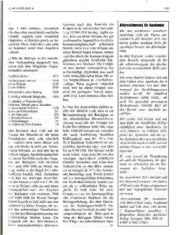 Vorschauseite 4: Apothekerkammerbeiträge Verwaltungsgericht Stuttgart, Urteil vom 20.10.2000