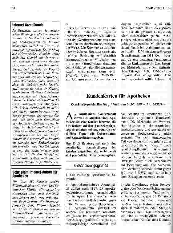 Vorschauseite 5: Apothekerkammerbeiträge Verwaltungsgericht Stuttgart, Urteil vom 20.10.2000