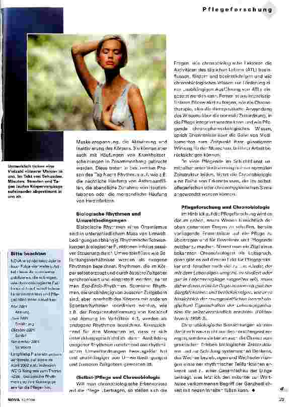 Vorschauseite 2: Chronobiologie und Pflege