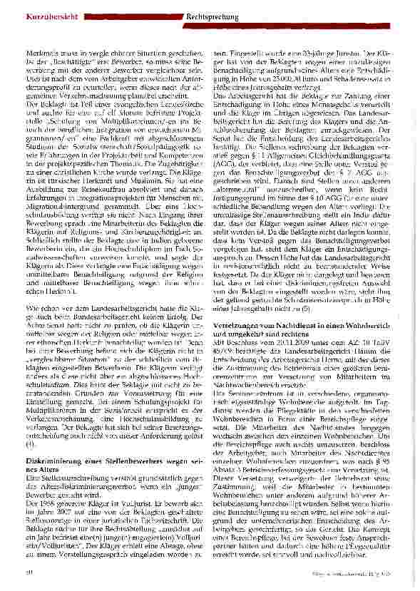Vorschauseite 2: Aktuelles aus der Rechtsprechung