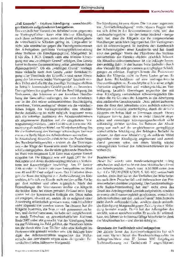 Vorschauseite 3: Aktuelles aus der Rechtsprechung