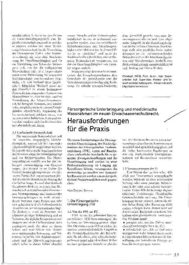 Vorschauseite 3: Verschiedene Formen der Beistandschaften als behördliche Massnahmen