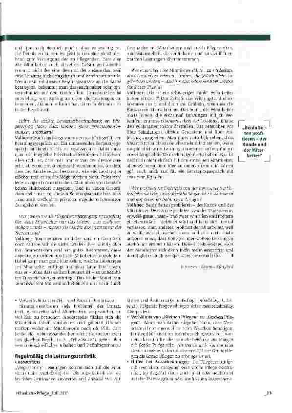 Vorschauseite 2: „Wichtig ist Transparenz von Beginn an