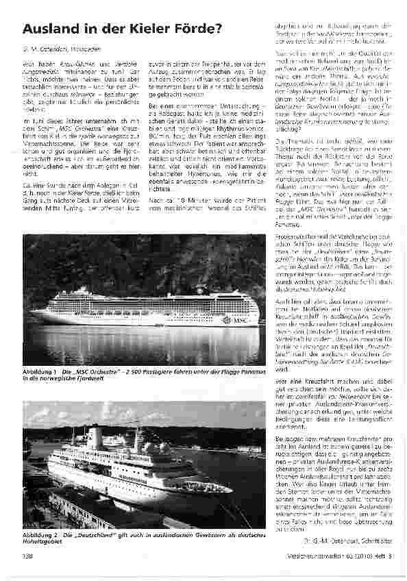 Vorschauseite 1: Ausland in der Kieler Förde?