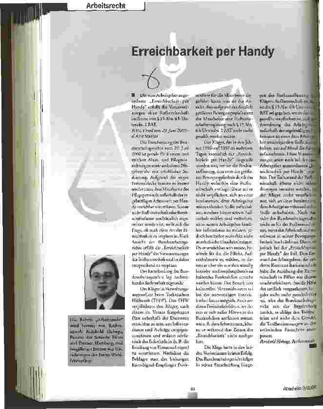 Vorschauseite 1: Erreichbarkeit per Handy