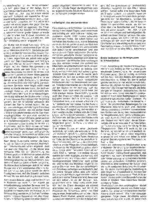 Vorschauseite 3: Besonderheiten der Balintgruppen-Arbeit im Pflegebereich der Kinderklinik