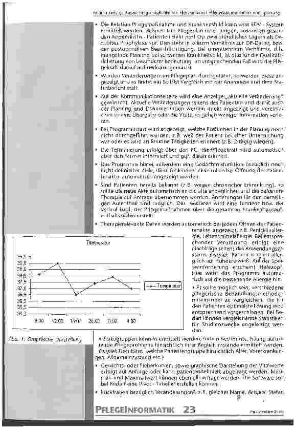 Vorschauseite 3: Auswertungsmöglichkeiten elektronischer Pflegedokumentation und -planung Projektarbeit im Rahmen des Modul II der Weiterbildung zur Leitung einer Station oder Einheit