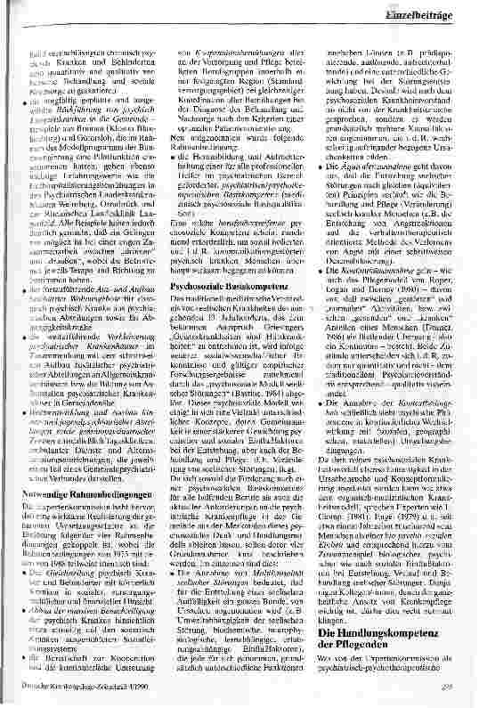 Vorschauseite 3: 15 Jahre nach der Psychiatrie-Enquete Die Situation der Psychiatrie und der psychiatrischen Krankenpflege