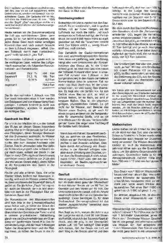 Vorschauseite 2: PO2 und PCO2 Lebenswichtige Meßwerte und ihre Bedeutung