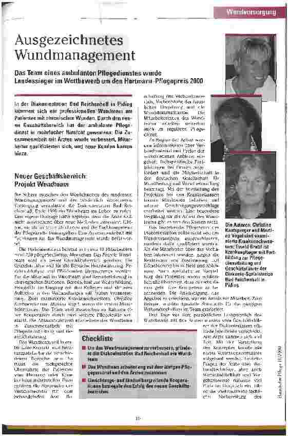 Vorschauseite 1: Ausgezeichnetes Wundmanagement