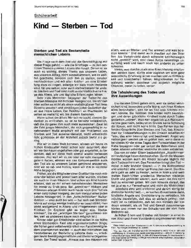 Vorschauseite 1: Kind - Sterben - Tod