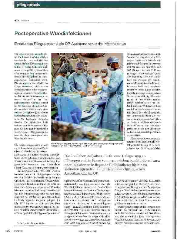 Vorschauseite 1: Postoperative Wundinfektionen