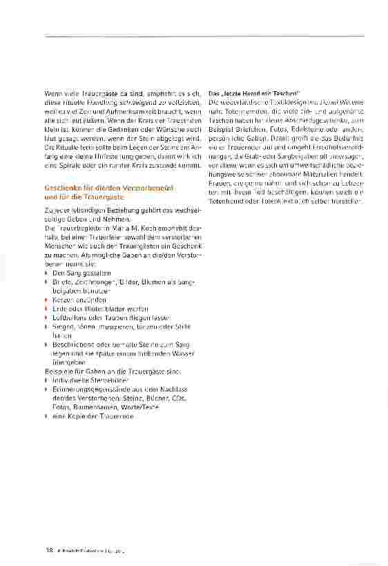 Vorschauseite 4: II. Trauerund Abschiedsrituale im Rahmen einer Beisetzung