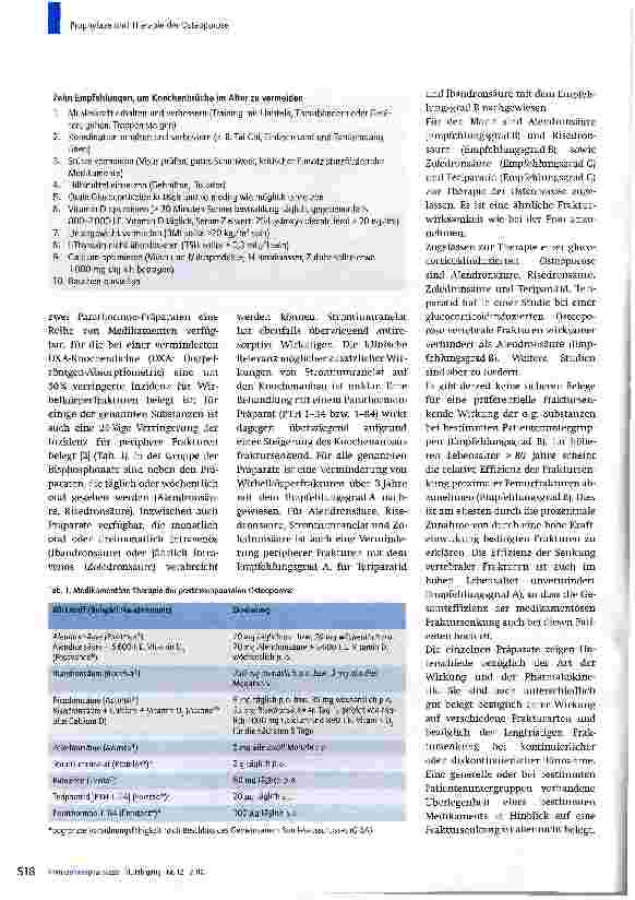 Vorschauseite 2: Prophylaxe und Therapie der Osteoporose