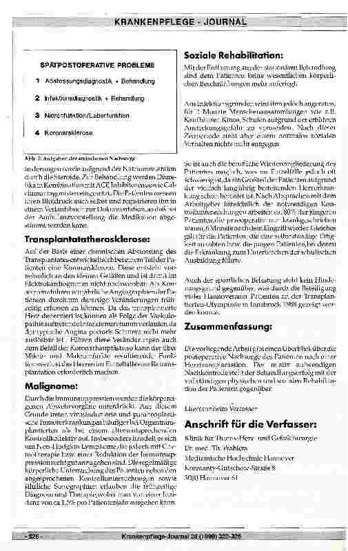 Vorschauseite 5: Postoperative Nachsorge nach Herztransplantation