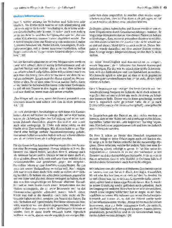 Vorschauseite 3: Psychiatrische Pflege in der Forensik - ein Fallbeispiel