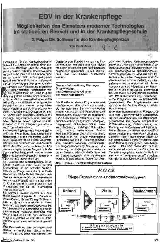 Vorschauseite 1: EDV in der Krankenpflege - Möglichkeiten des Einsatzes moderner Technologien im stationären Bereich und in der Krankenpflegeschule