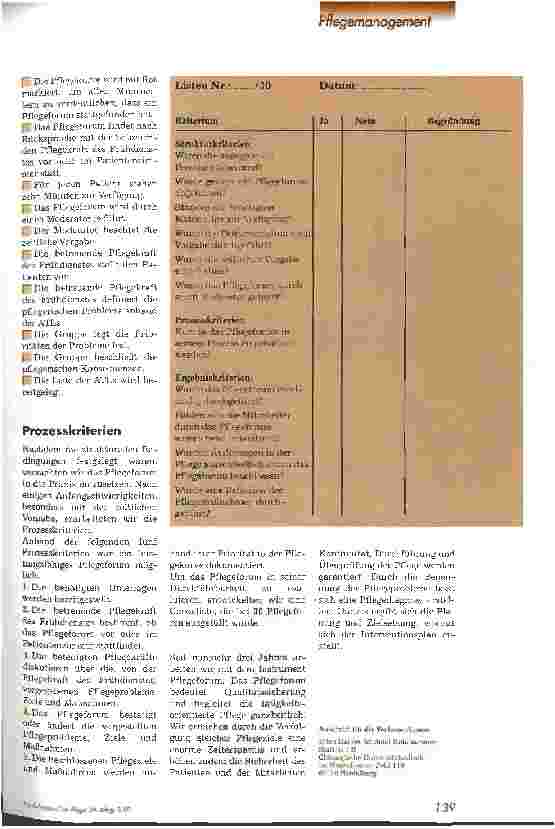 Vorschauseite 2: Pflegeforum - eine besondere Form der Pflegevisite
