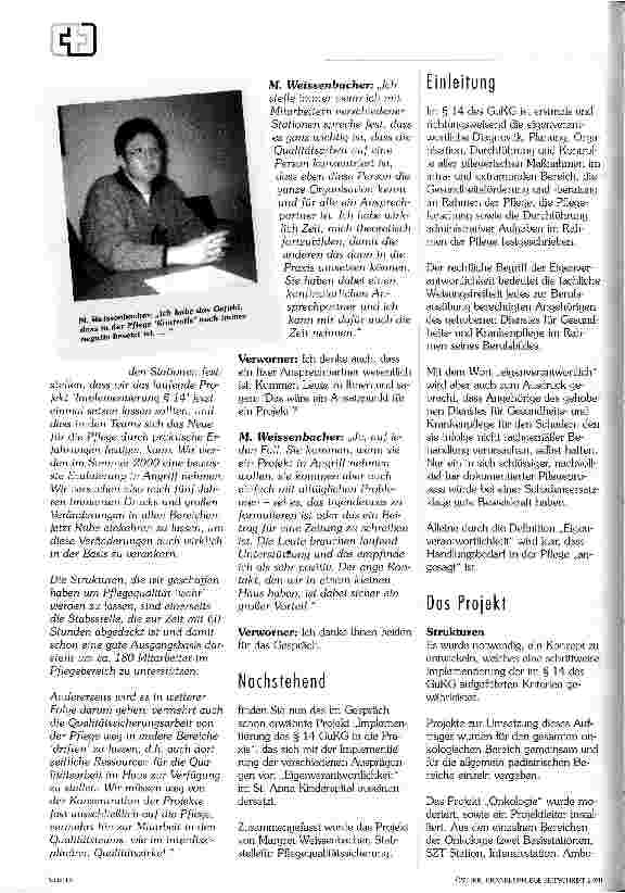Vorschauseite 3: Pflegequalitätssicherung - was bedeutet das eigentlich? Ein Gespräch zum Thema Pflegequalität