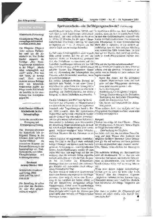 Vorschauseite 2: Spritzenschein - ein Befähigungsnachweis?