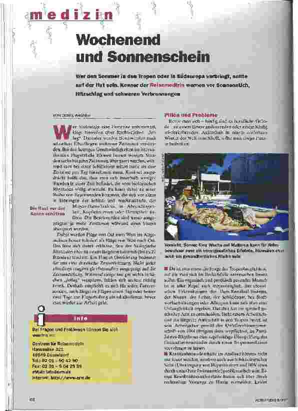Vorschauseite 1: Wochenend und Sonnenschein