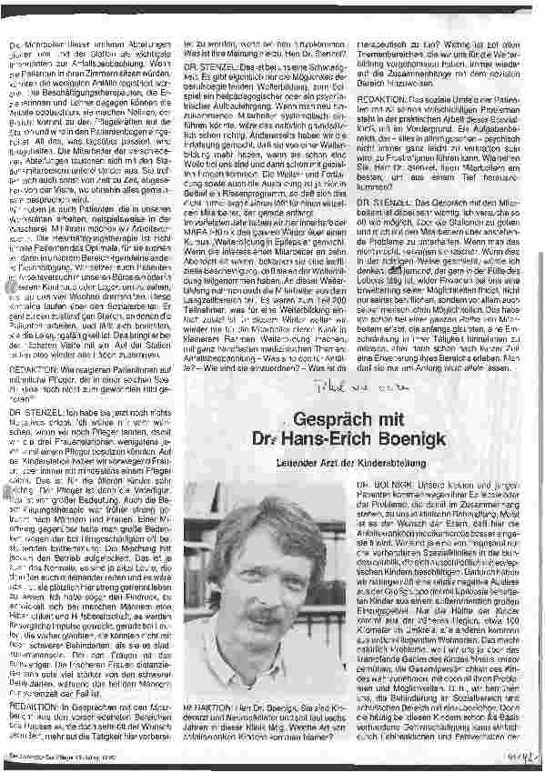 Vorschauseite 1: Wer gern in der Fülle des Lebens tätig ist, erfährt wider Erwarten eine Erweiterung seiner Möglichkeiten - nicht nur der beruflichen Gespräch mit Dr. Hans-Erich Boenigk