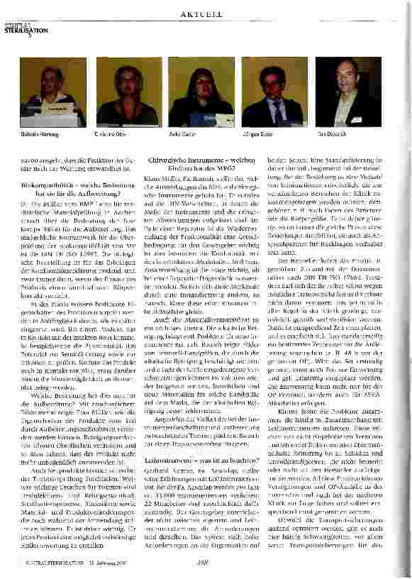 Vorschauseite 3: Medizinprodukteaufbereitung in Deutschland - im 17. Jahr nach Einführung des MPGDGSV-Kongress, 7. - 9. Oktober 2010, Fulda