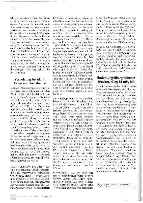 Vorschauseite 3: Übergreifende IT spart dem Gesundheitssystem Milliarden